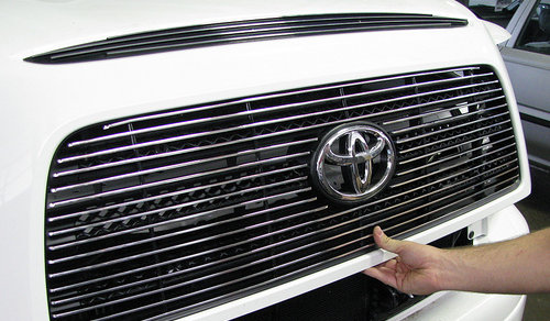 Chrome billet grille.