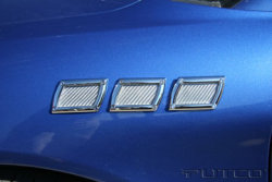 Chrome fender trim.