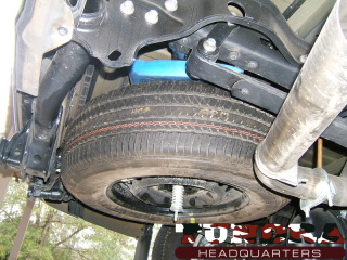 Overview of the foam placed between the tire and the frame.
