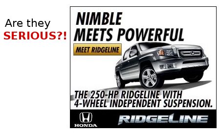No wonder the Honda Ridgeline is hated by hard-core truck enthusiasts.