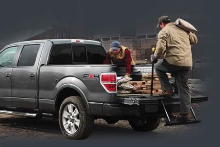 Ford's F150 tailgate step in action.