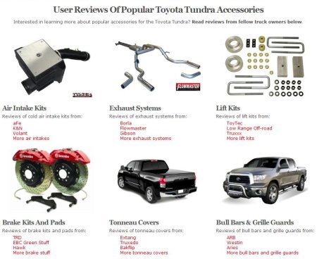Our new Tundra Accessory user review system