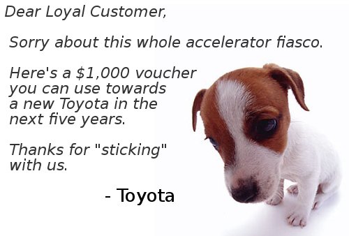 Toyota loyalty incentive offer