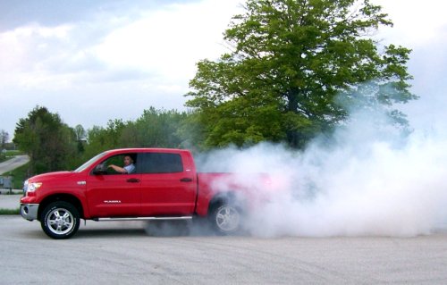 Toyota Tundra tire burn out