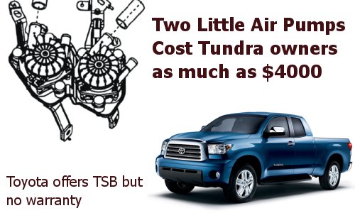 Toyota Tundra air injection pump problem