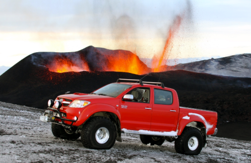 Toyota Hilux Iceland volcano