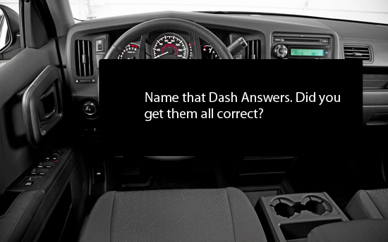 Name that Full-Size Truck Dash - Answers