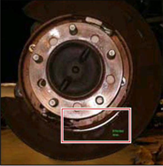 2007-12 Rubbing or Grinding Rear Noise - Rotor Pic