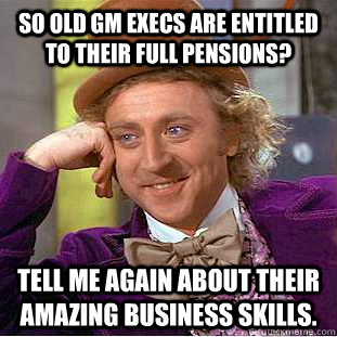 Shameless GM Execs demand full pensions