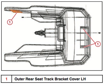 Rear Seat Track Bracket Cover